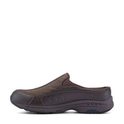 Easy Spirit Traveltime Leather Clogs - Chocolate Leather