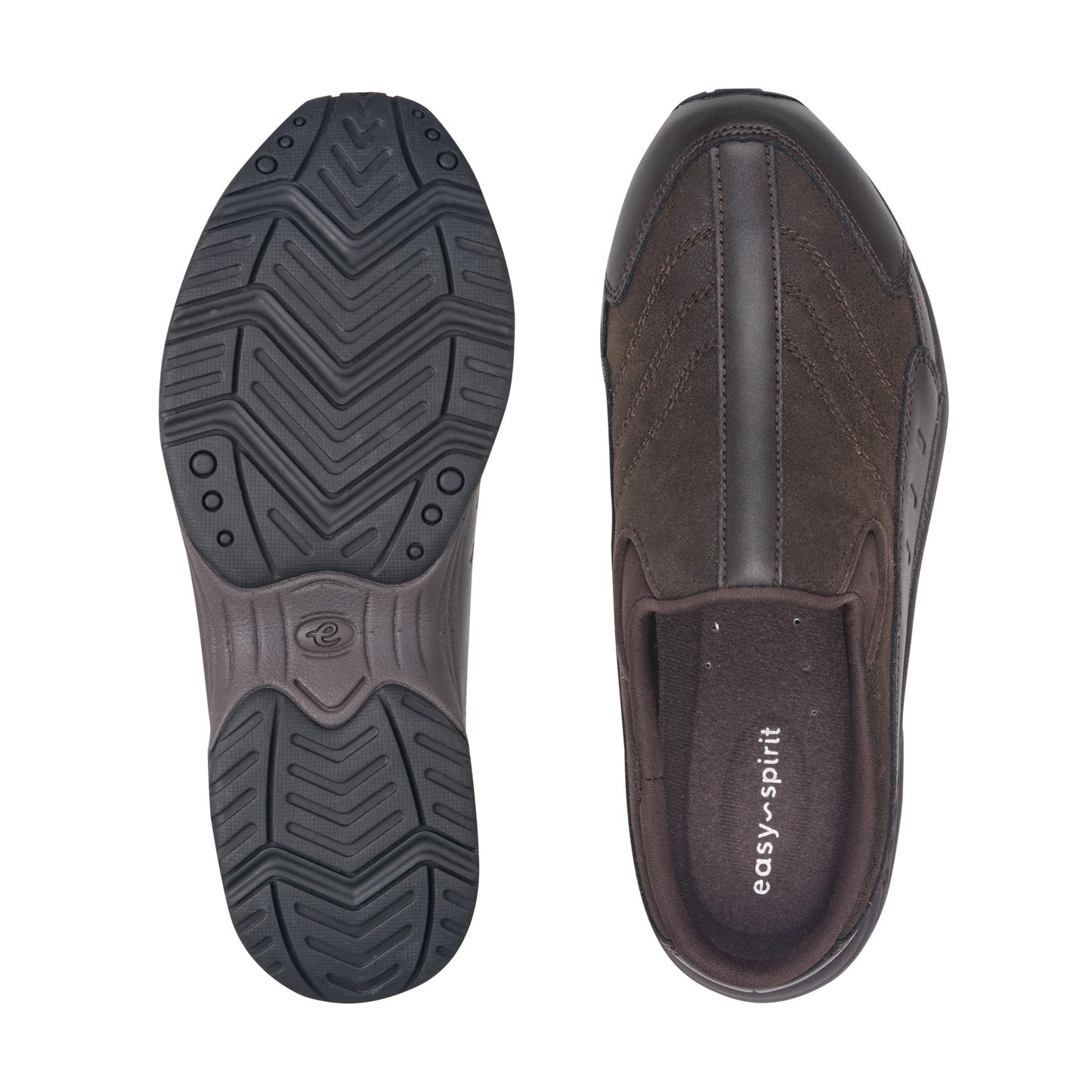 Easy Spirit Traveltime Leather Clogs - Chocolate Leather