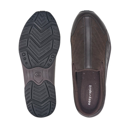 Easy Spirit Traveltime Leather Clogs - Chocolate Leather