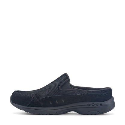 Easy Spirit Traveltime Clogs - Black Velour Suede