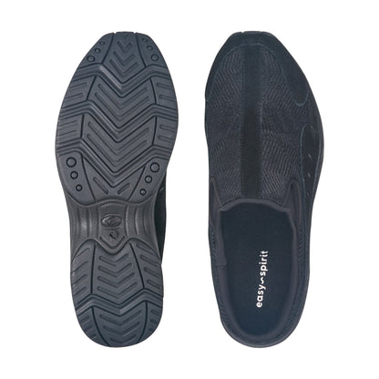 Easy Spirit Traveltime Clogs - Black Velour Suede