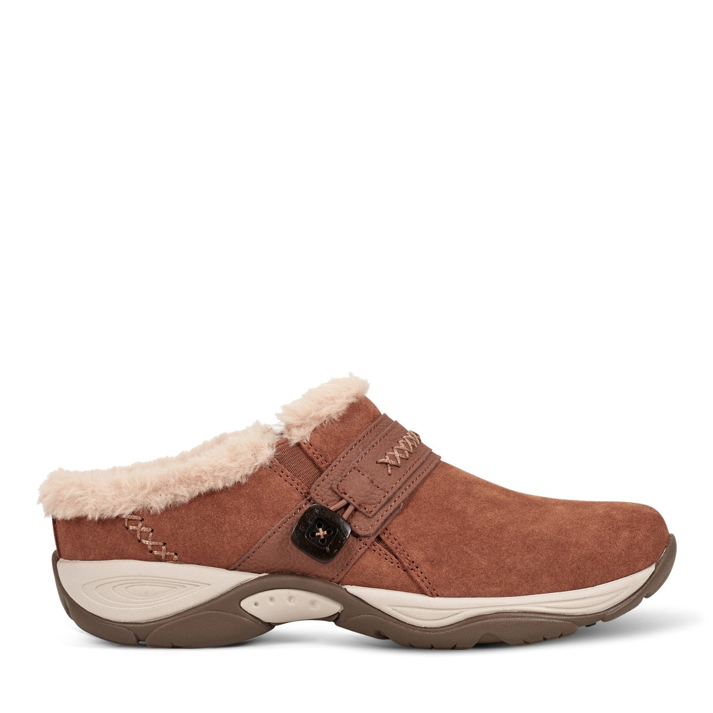 Easy Spirit Elinn Casual Clogs - Brown Suede