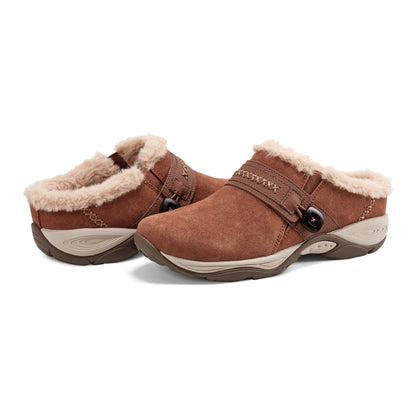 Easy Spirit Elinn Casual Clogs - Brown Suede