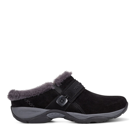 Easy Spirit Elinn Casual Clogs - Black Suede