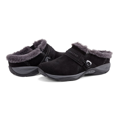 Easy Spirit Elinn Casual Clogs - Black Suede