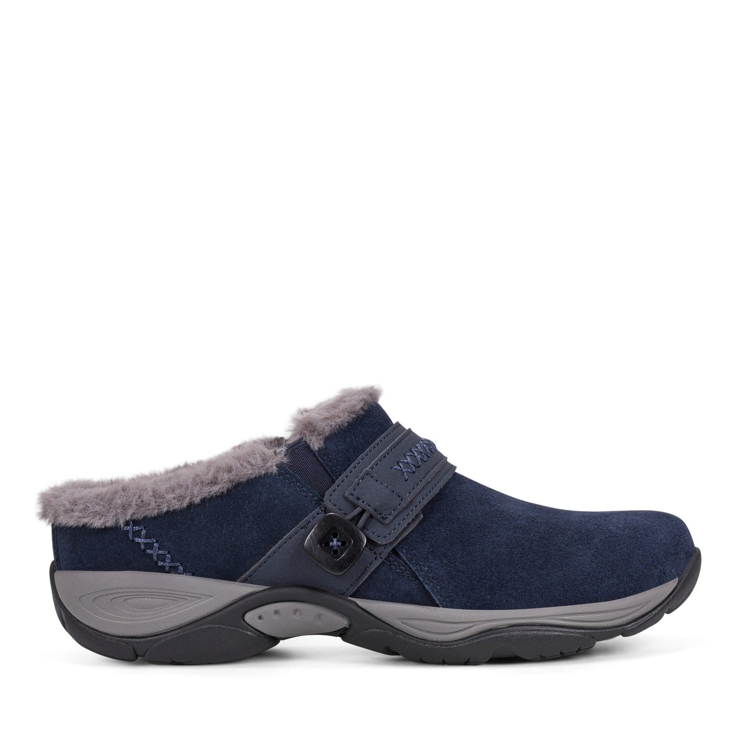 Easy Spirit Elinn Casual Clogs - Navy Suede