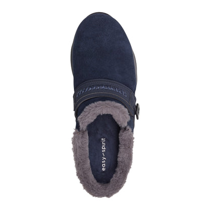 Easy Spirit Elinn Casual Clogs - Navy Suede