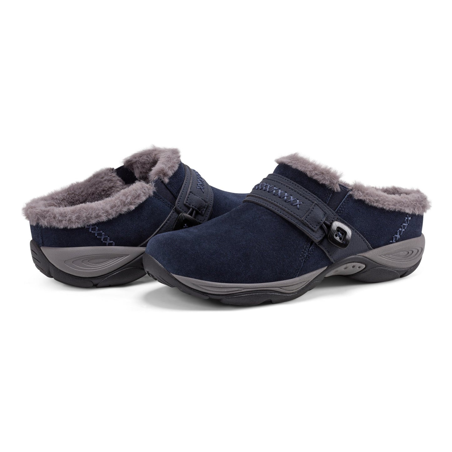 Easy Spirit Elinn Casual Clogs - Navy Suede