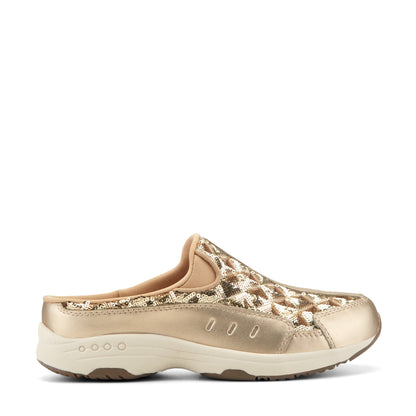 Easy Spirit Traveltime Clogs - Gold Sequin