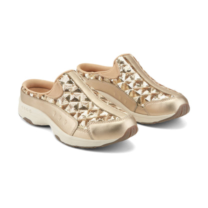Easy Spirit Traveltime Clogs - Gold Sequin