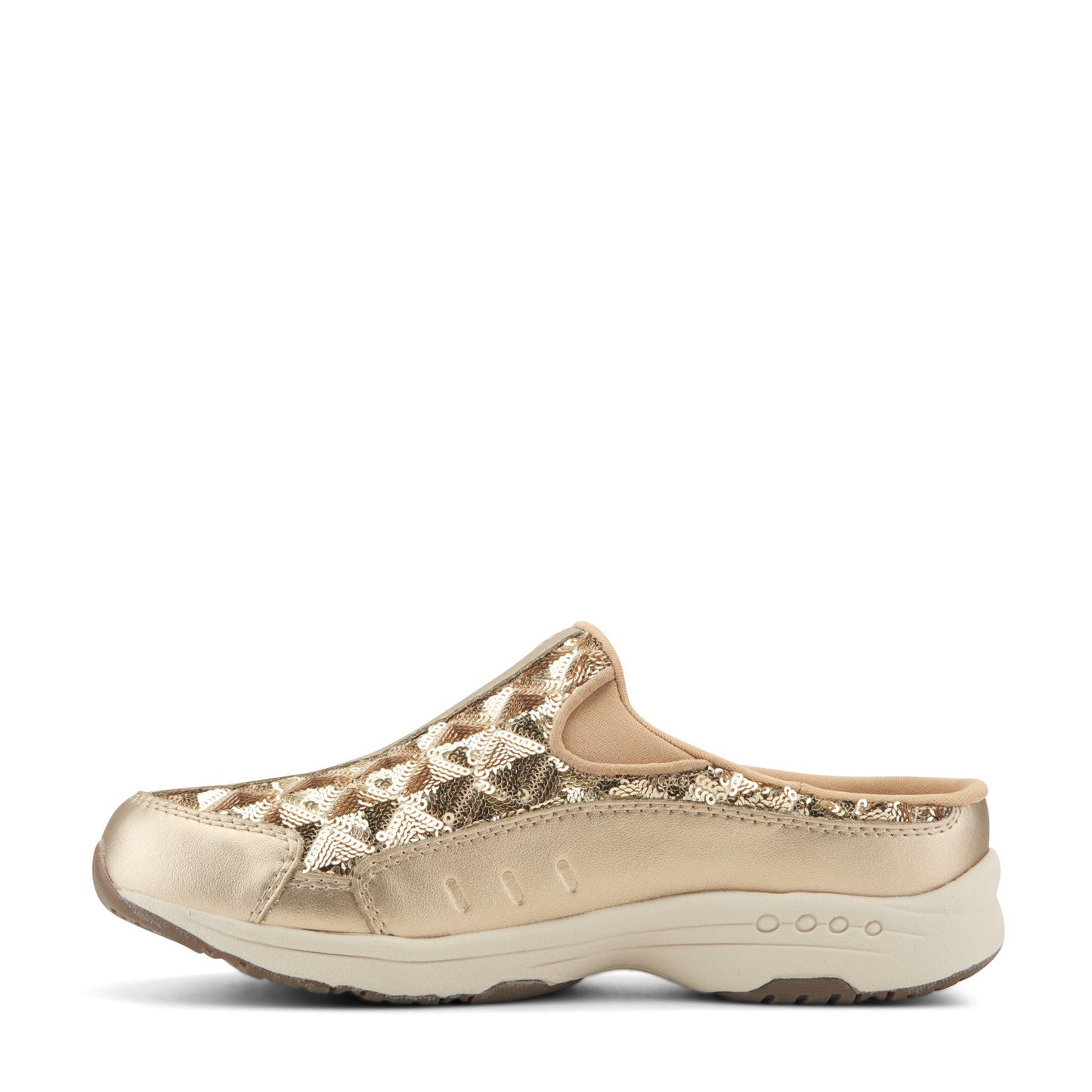 Easy Spirit Traveltime Clogs - Gold Sequin