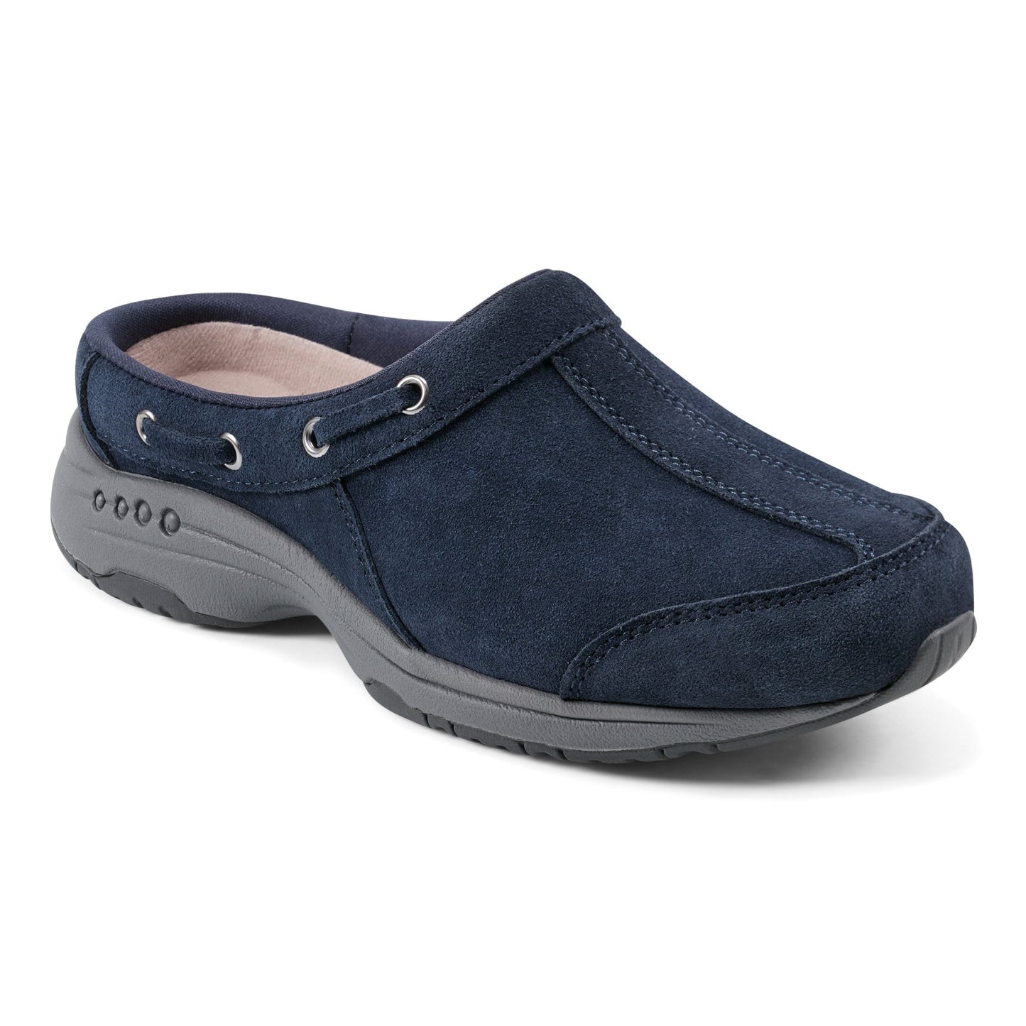 Easy Spirit Travelport Clogs - Dark Blue Suede