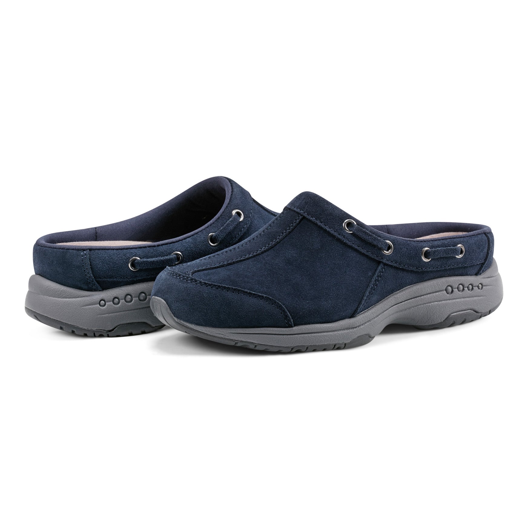 Easy Spirit Travelport Clogs - Dark Blue Suede