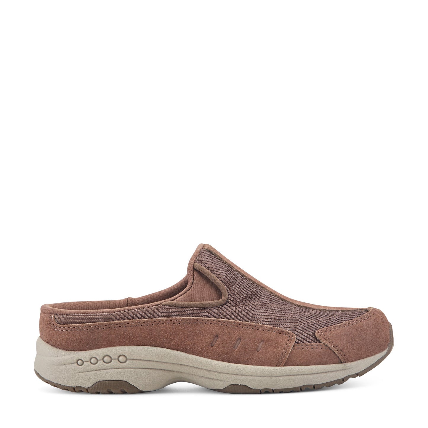 Easy Spirit Traveltime Clogs - Taupe Velour Suede
