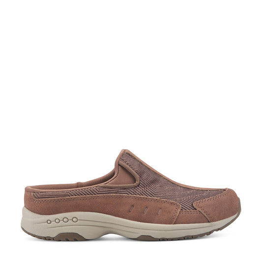 Easy Spirit Traveltime Clogs - Taupe Velour Suede