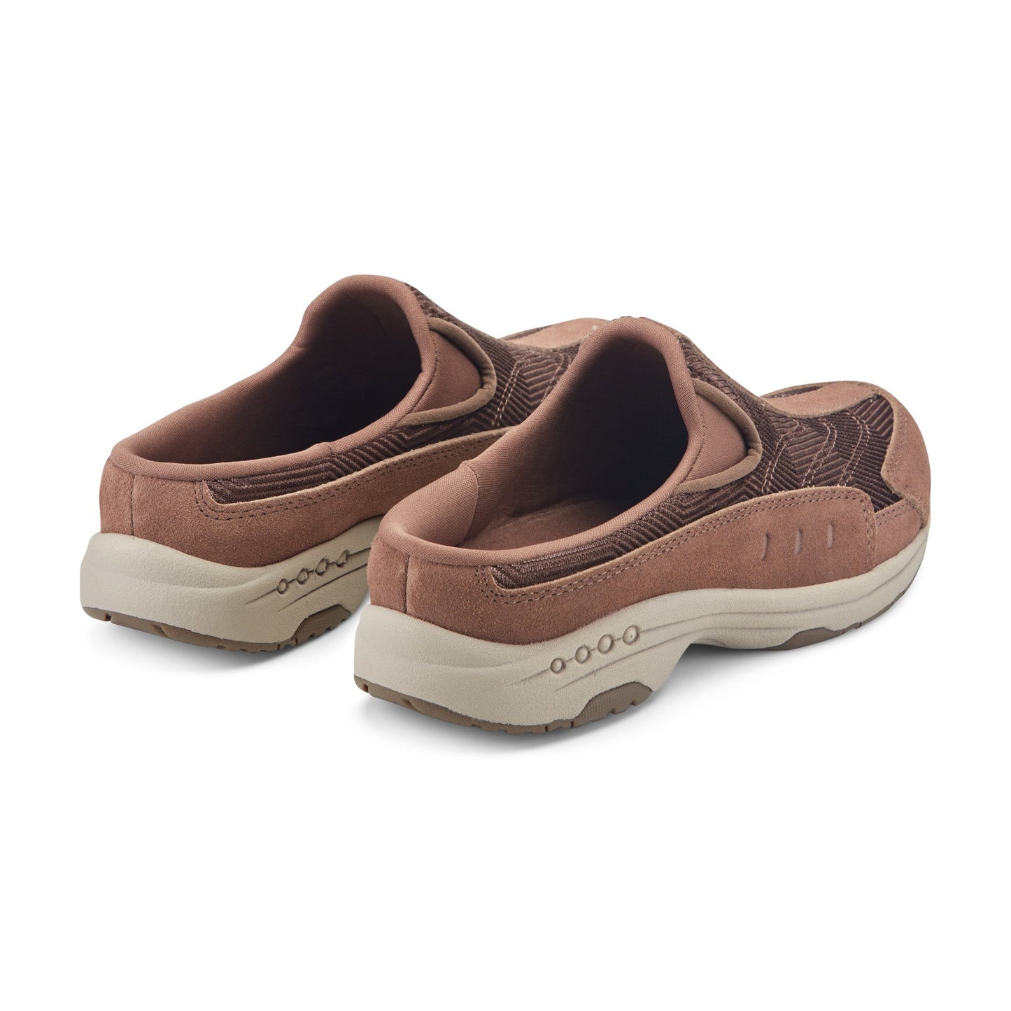 Easy Spirit Traveltime Clogs - Taupe Velour Suede