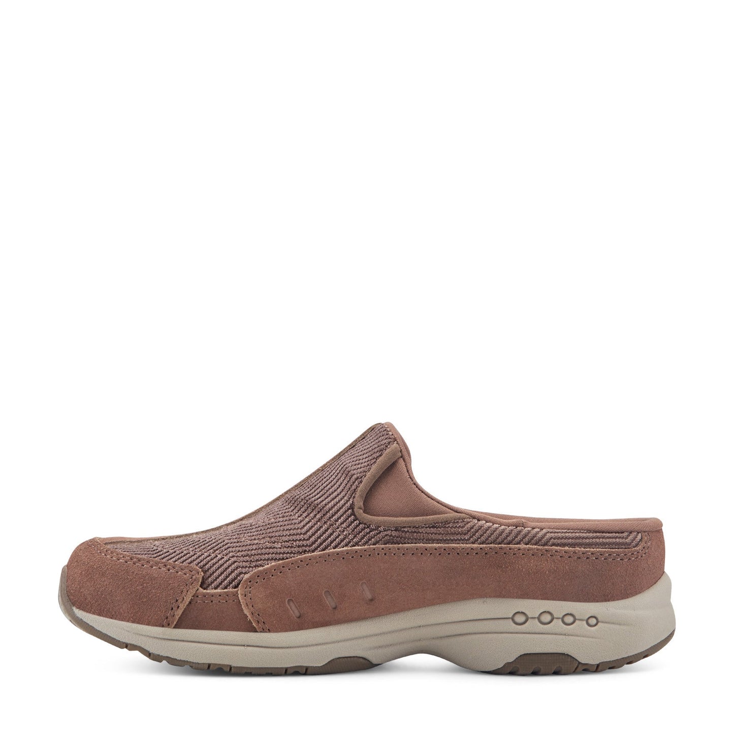 Easy Spirit Traveltime Clogs - Taupe Velour Suede