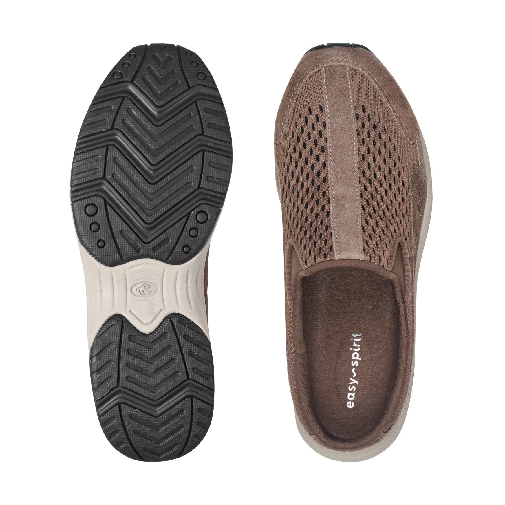 Easy Spirit Traveltime Clogs - Taupe Mesh