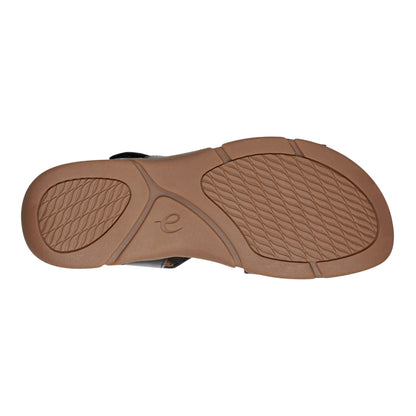 Easy Spirit Mavey Casual Sandals - Black Leather