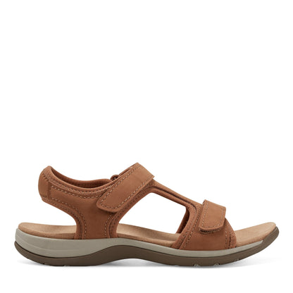 Easy Spirit Saffy Flat Sandals - Medium Brown