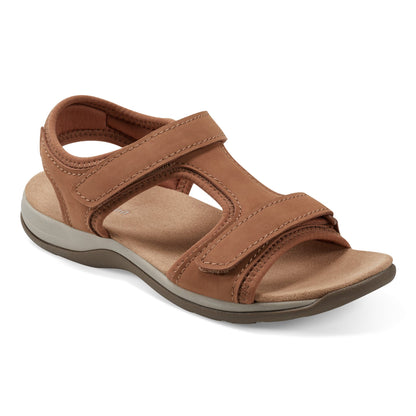 Easy Spirit Saffy Flat Sandals - Medium Brown
