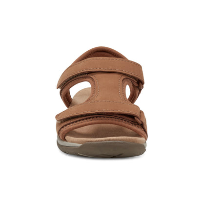 Easy Spirit Saffy Flat Sandals - Medium Brown