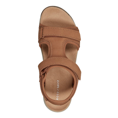 Easy Spirit Saffy Flat Sandals - Medium Brown