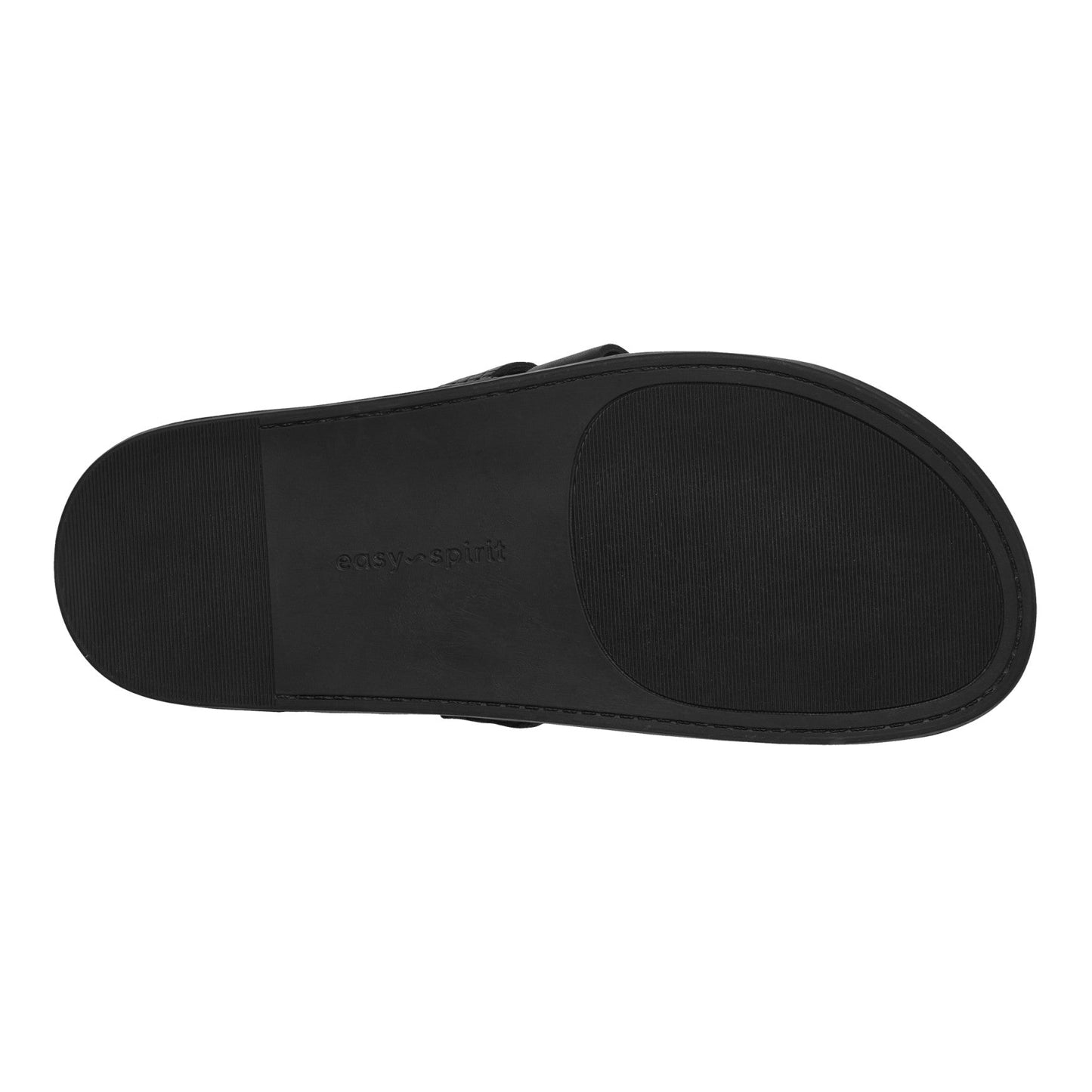 Easy Spirit Trevin Footbed Sandals - Black Leather