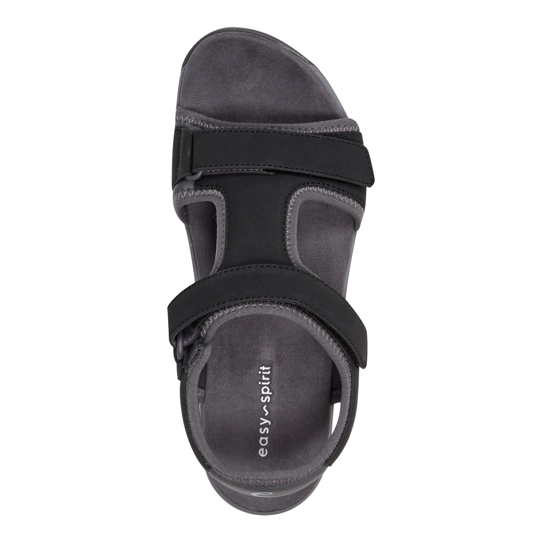 Easy Spirit Saffy Flat Sandals - Black