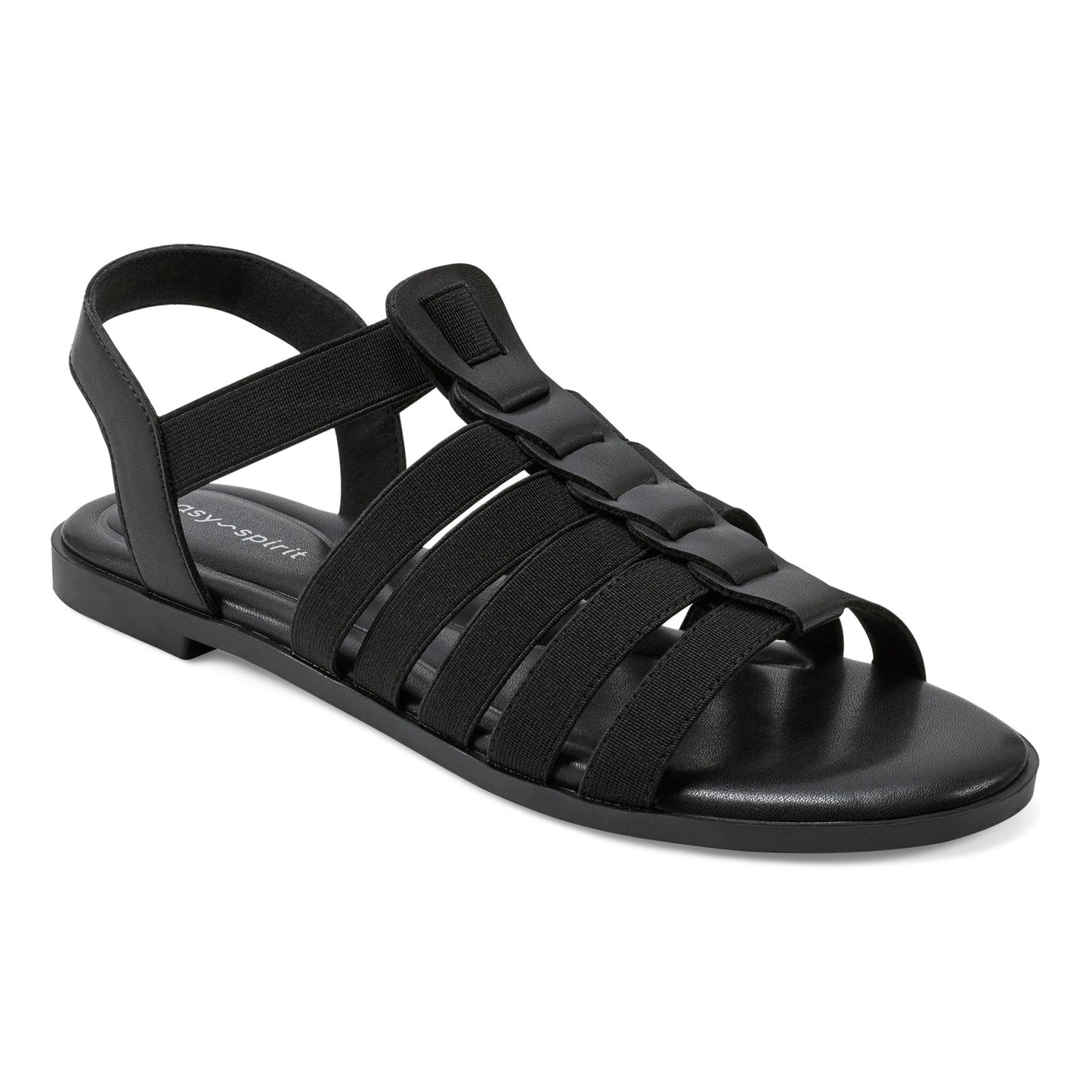Easy Spirit Gadyi Flat Sandals - Black