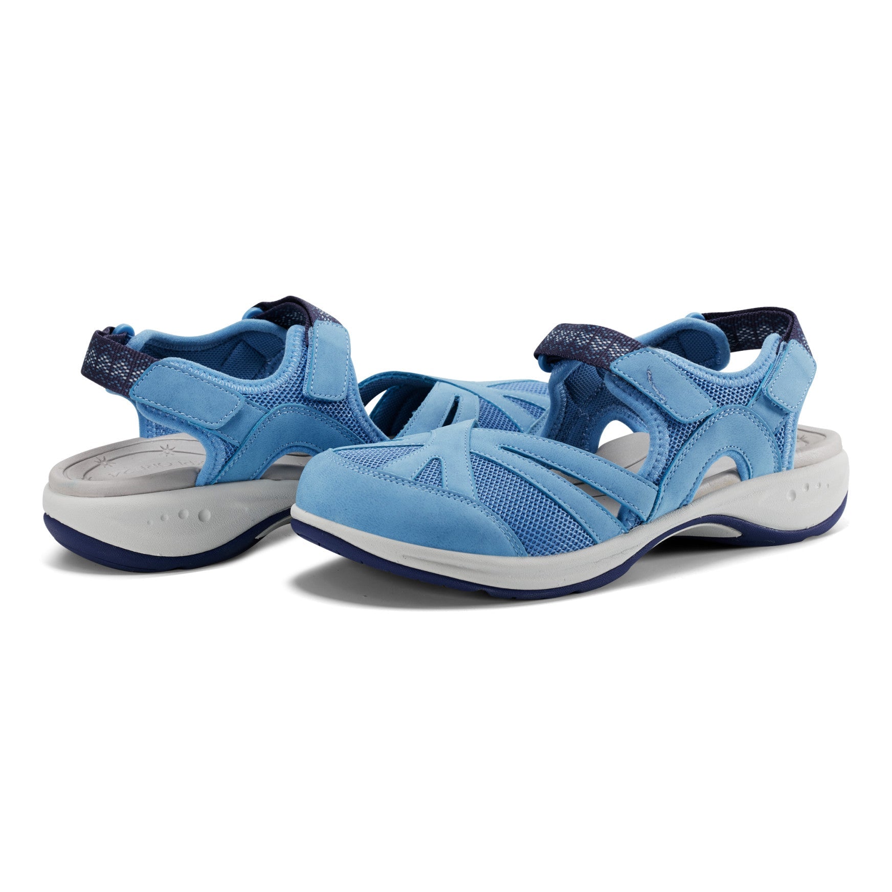 Easy Spirit Splash Flat Hiking Sandals - Medium Blue