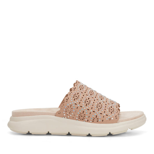 Easy Spirit Alora Slip On Sandals - Light Natural