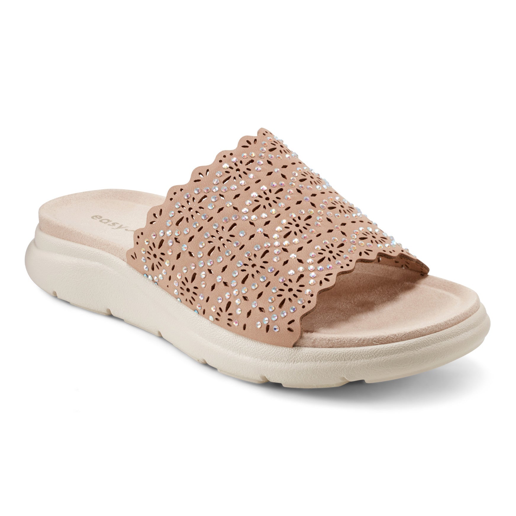 Easy Spirit Alora Slip On Sandals - Light Natural