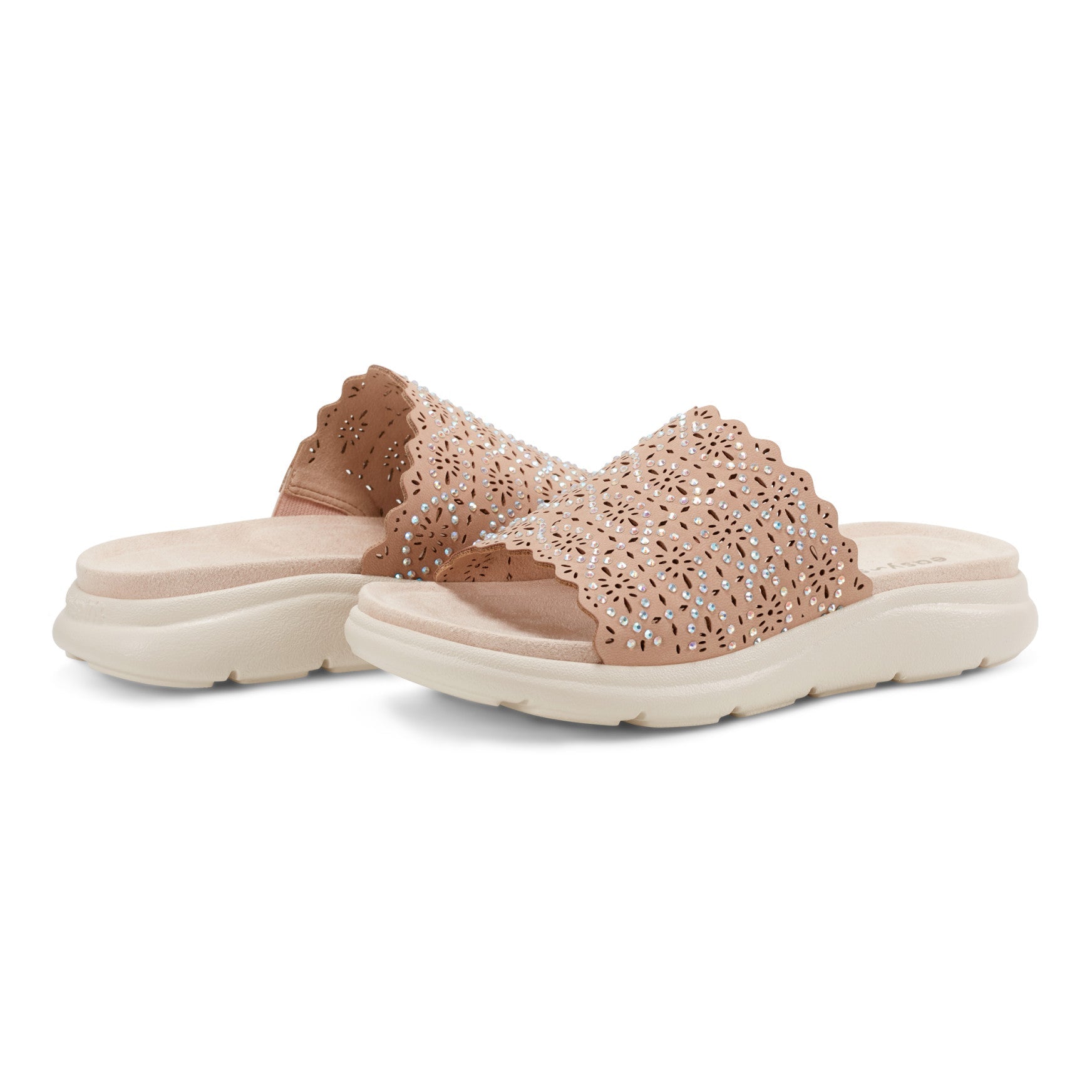 Easy Spirit Alora Slip On Sandals - Light Natural