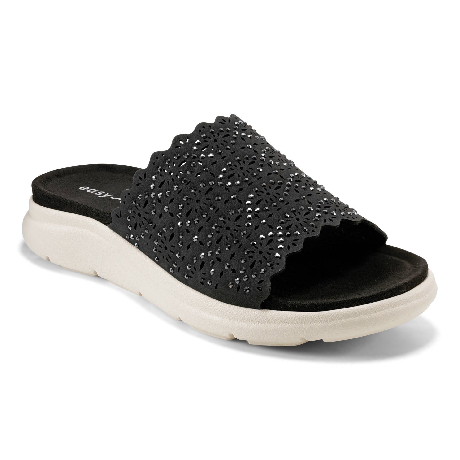 Easy Spirit Alora Slip On Sandals - Black