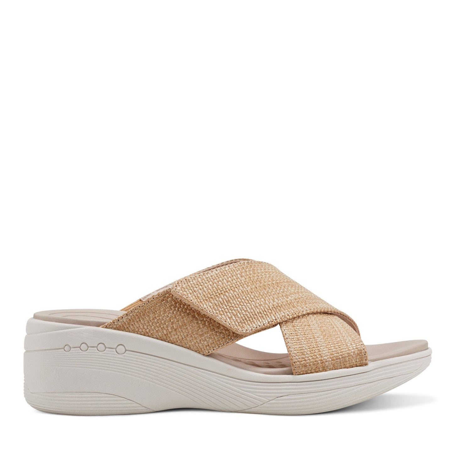 Easy Spirit Bindie Slip On Casual Sandals - Natural Raffia