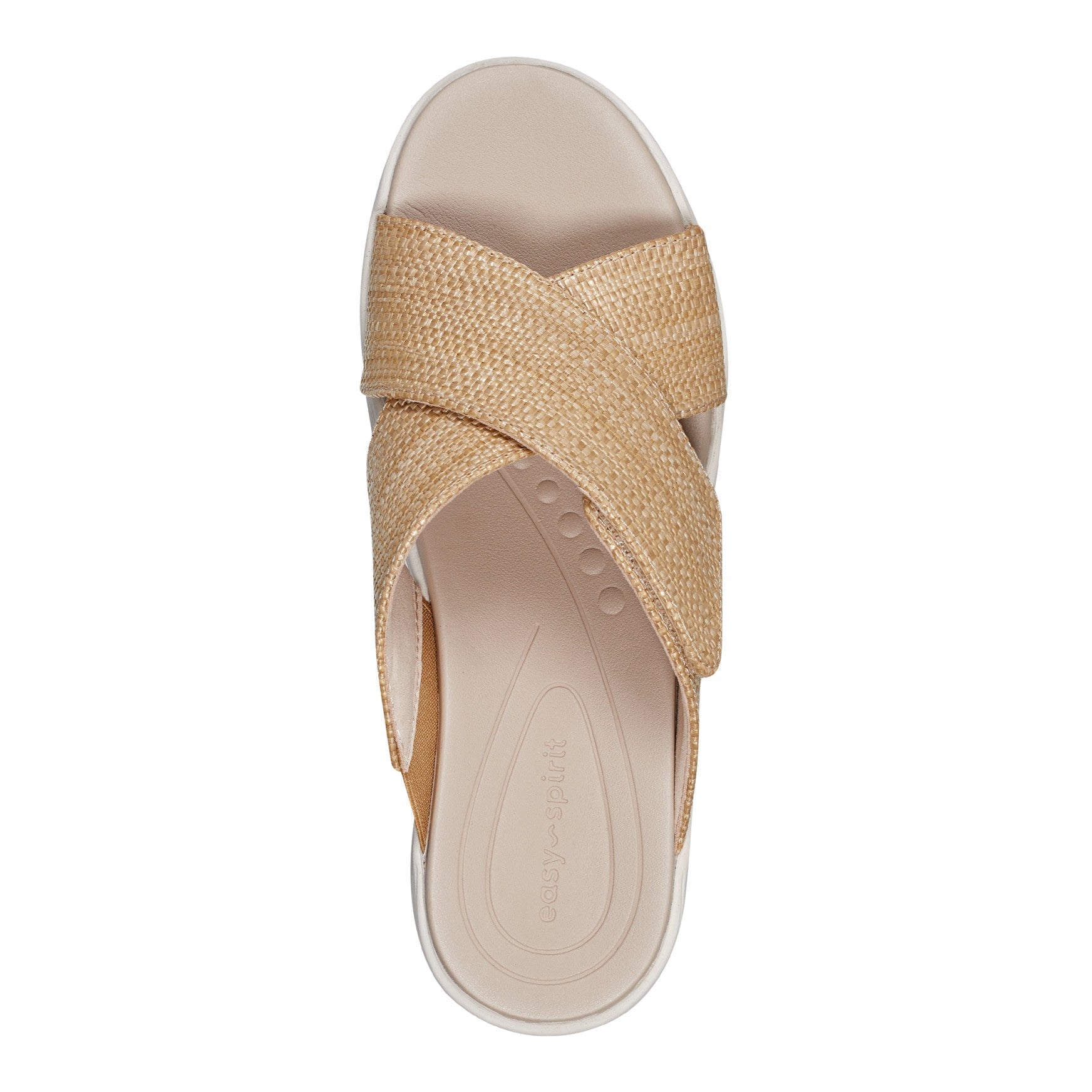 Easy Spirit Bindie Slip On Casual Sandals - Natural Raffia