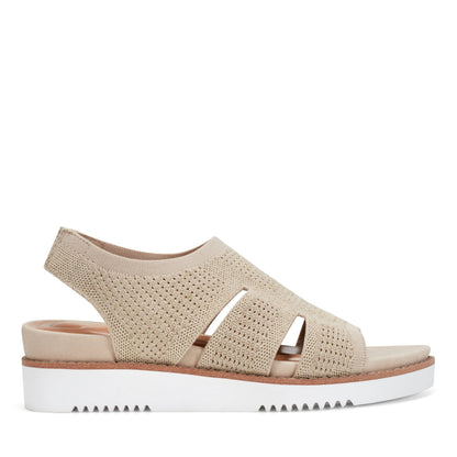 Easy Spirit Winslow Flat Sandals - Natural Leather