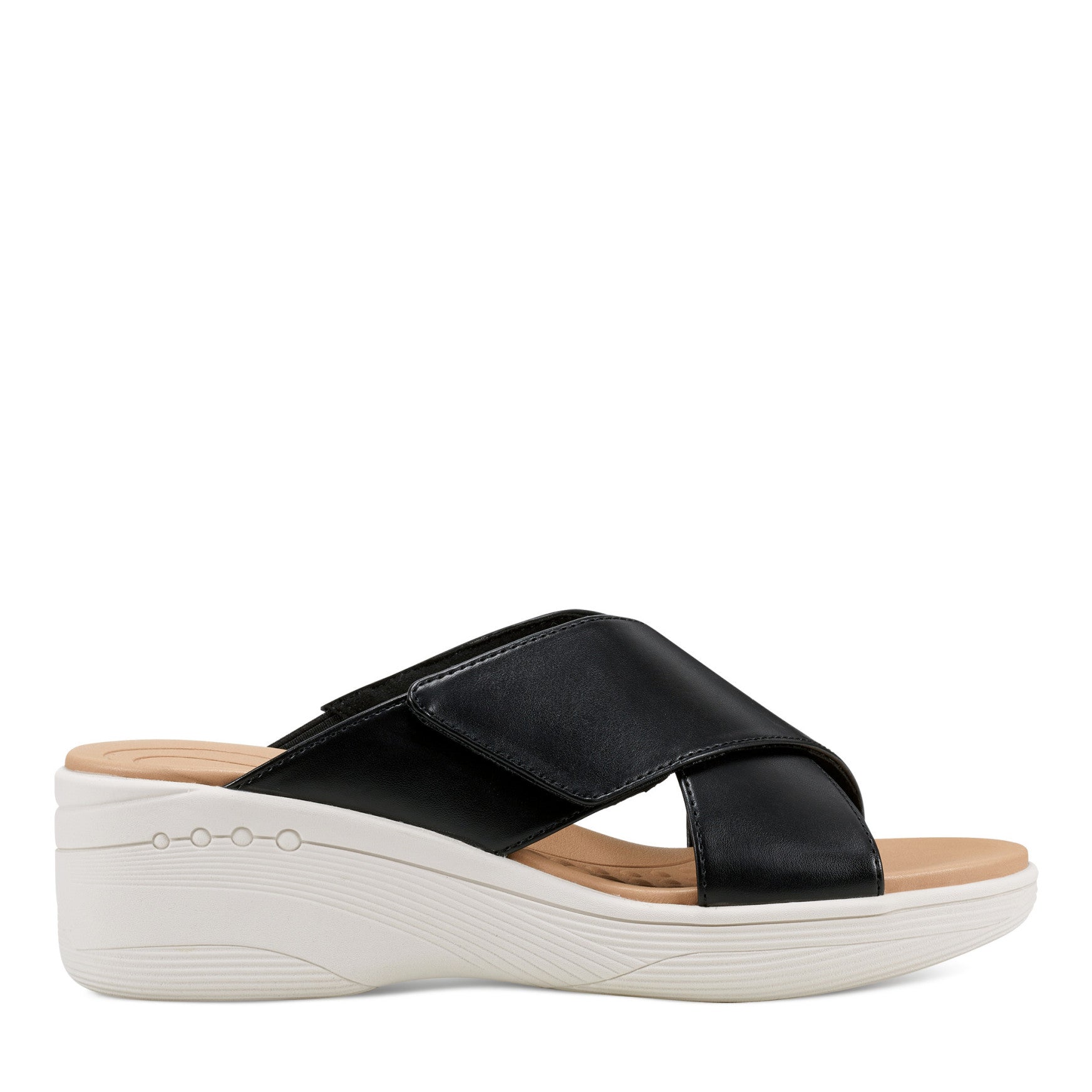 Easy Spirit Bindie Slip On Casual Sandals - Black