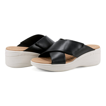 Easy Spirit Bindie Slip On Casual Sandals - Black