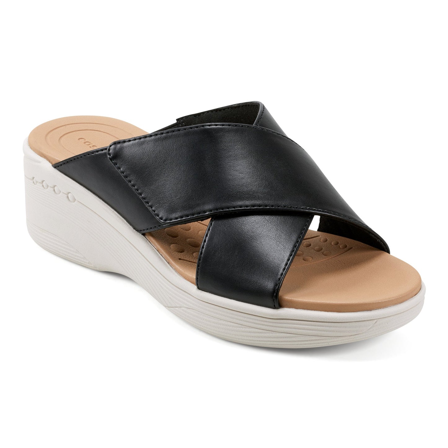 Easy Spirit Bindie Slip On Casual Sandals - Black
