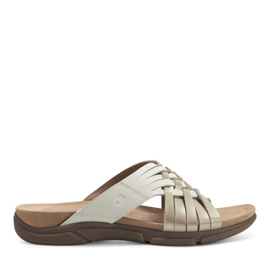 Easy Spirit Meadow Slip On Sandals - Chic Cream Pearlized