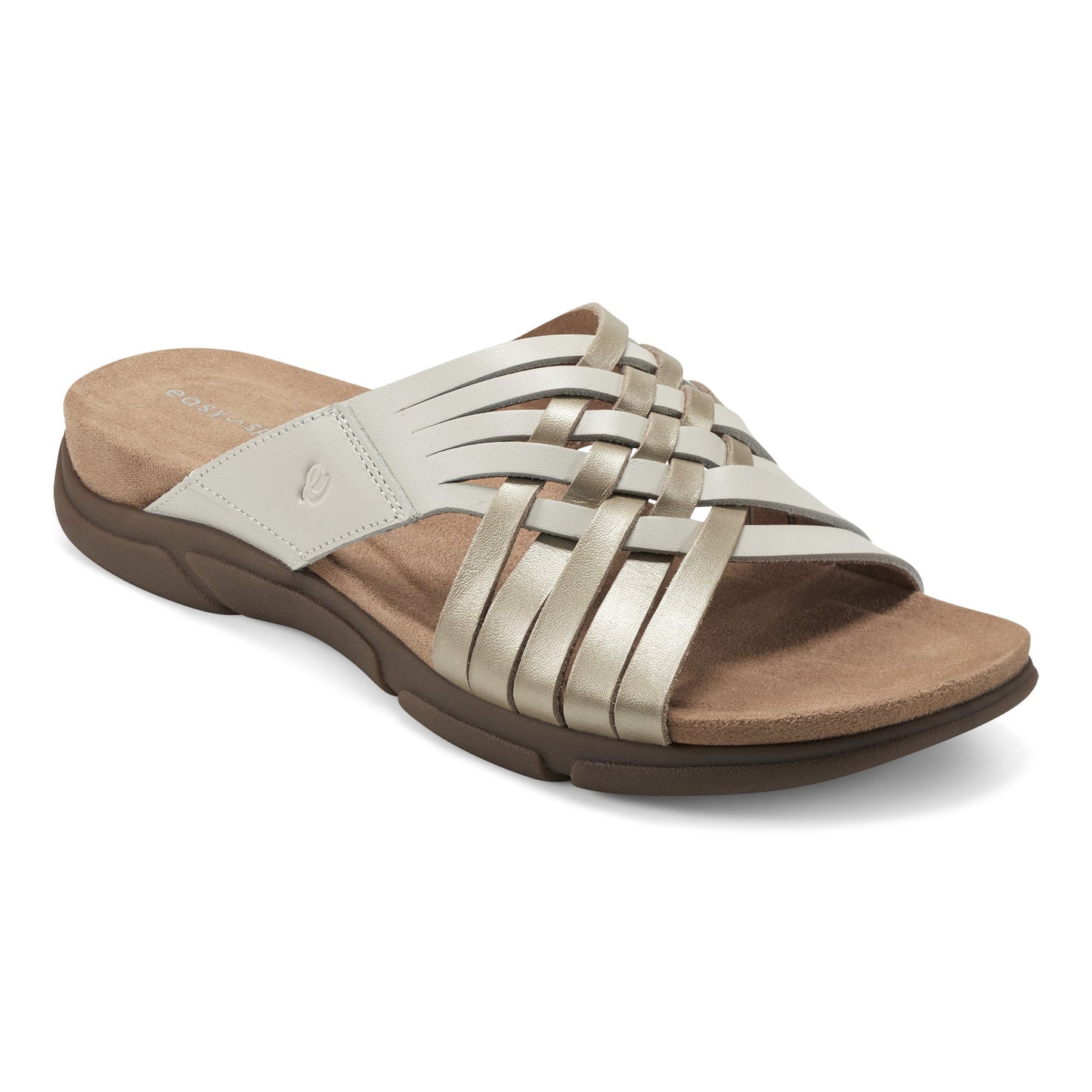Easy Spirit Meadow Slip On Sandals - Chic Cream Pearlized