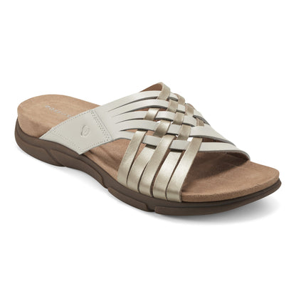 Easy Spirit Meadow Slip On Sandals - Chic Cream Pearlized