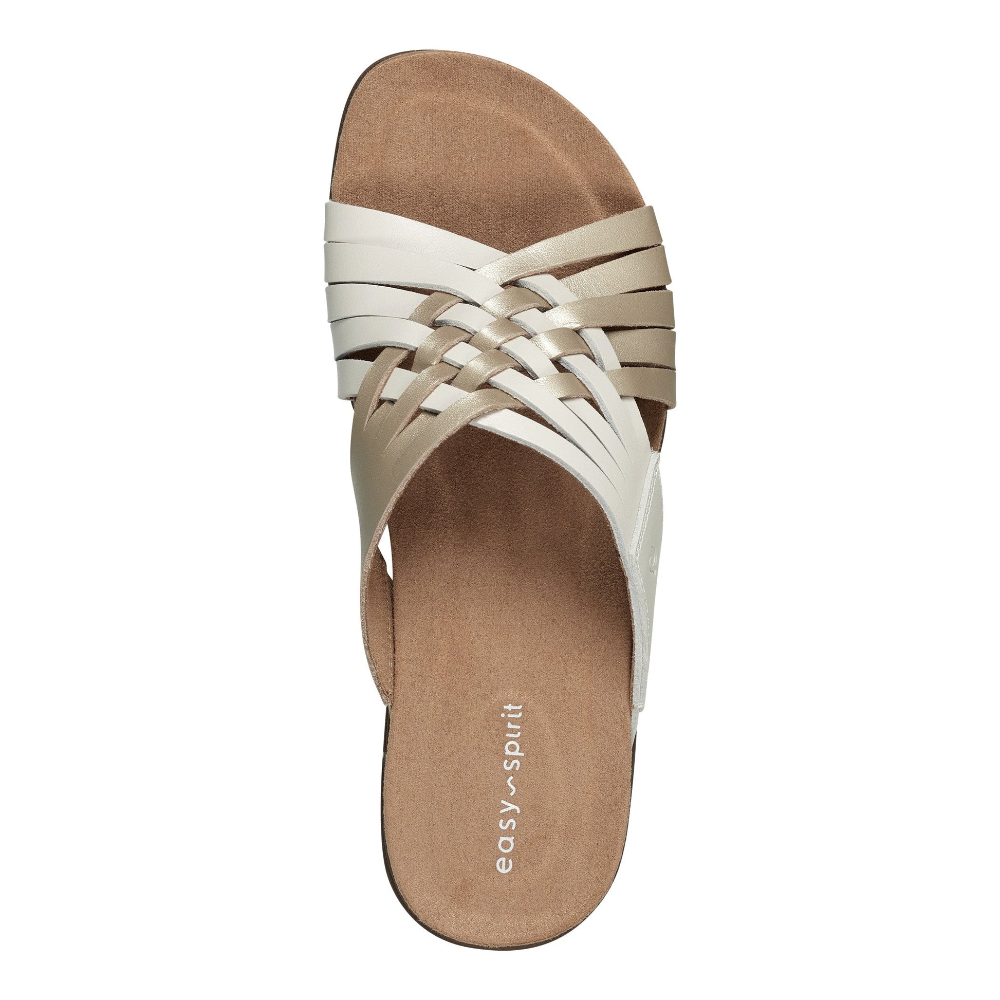 Easy Spirit Meadow Slip On Sandals - Chic Cream Pearlized