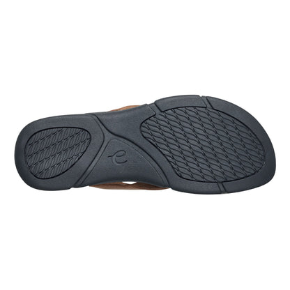Easy Spirit Meadow Slip On Sandals - Brown Leather