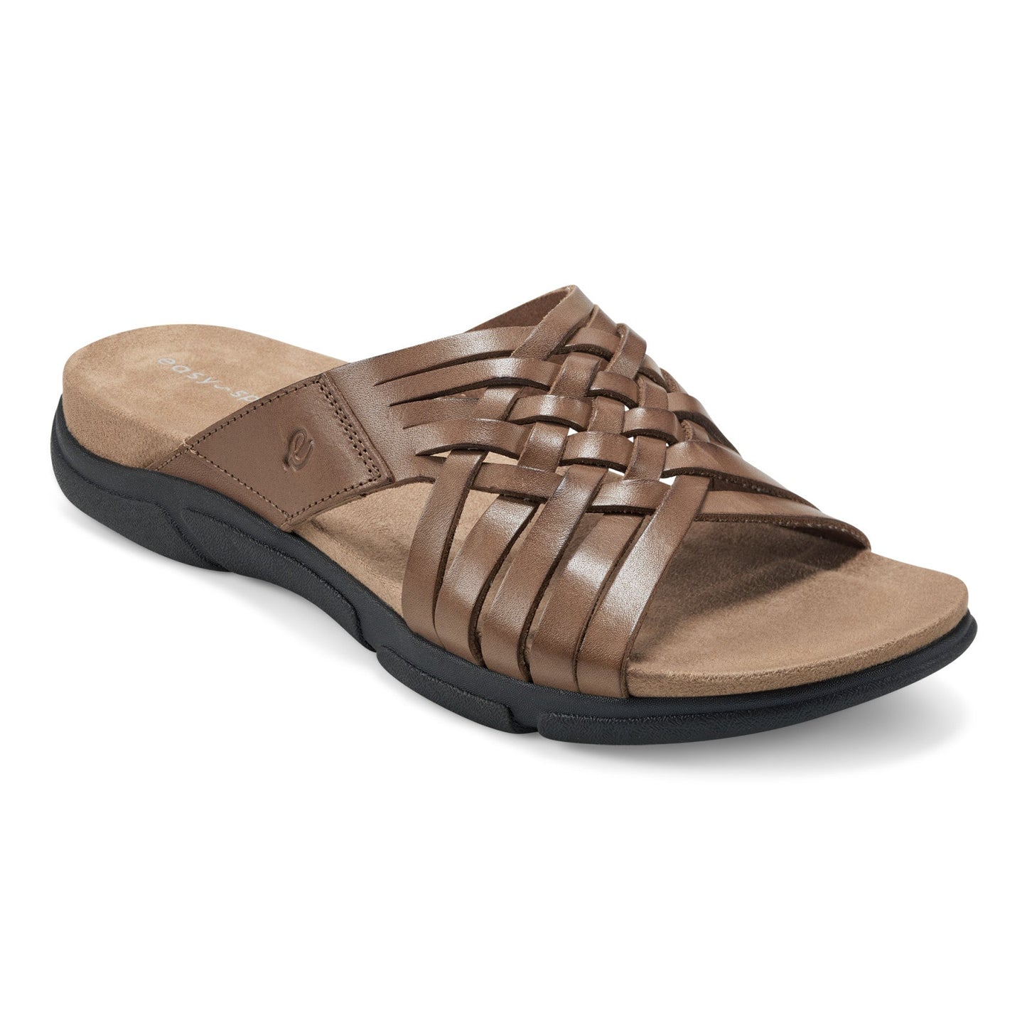 Easy Spirit Meadow Slip On Sandals - Brown Leather