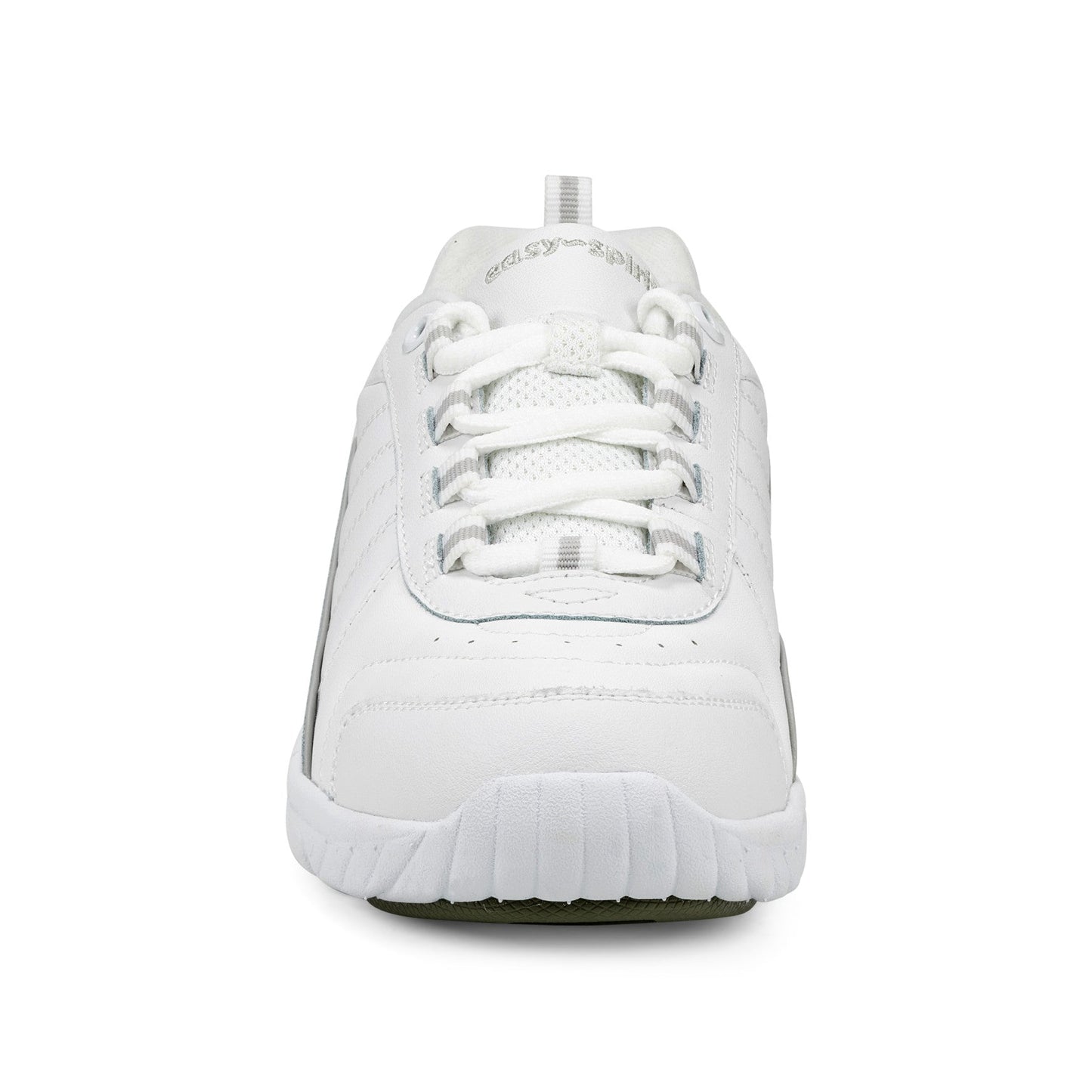 Easy Spirit Punter Athletic Shoes - White Grey Leather