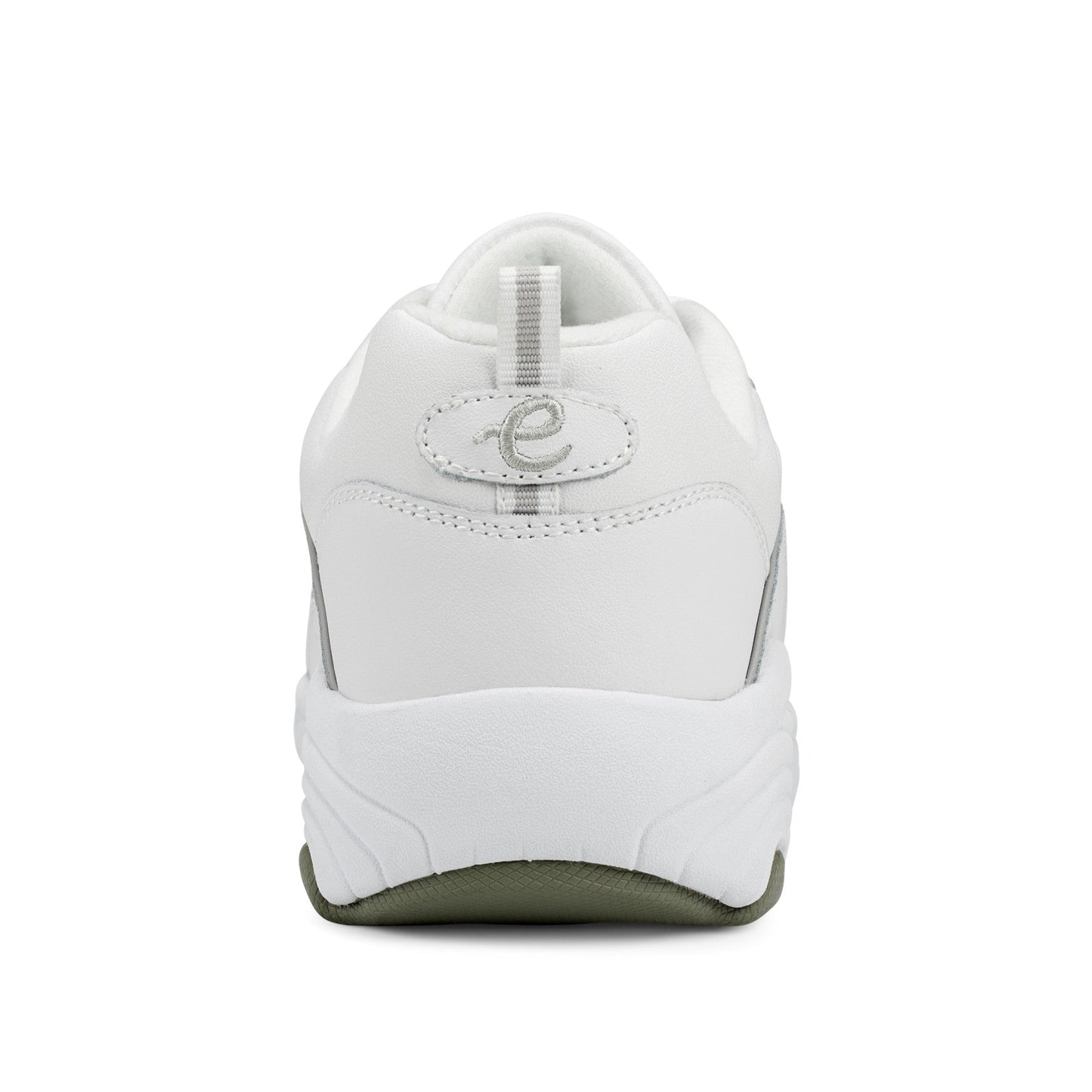 Easy Spirit Punter Athletic Shoes - White Grey Leather