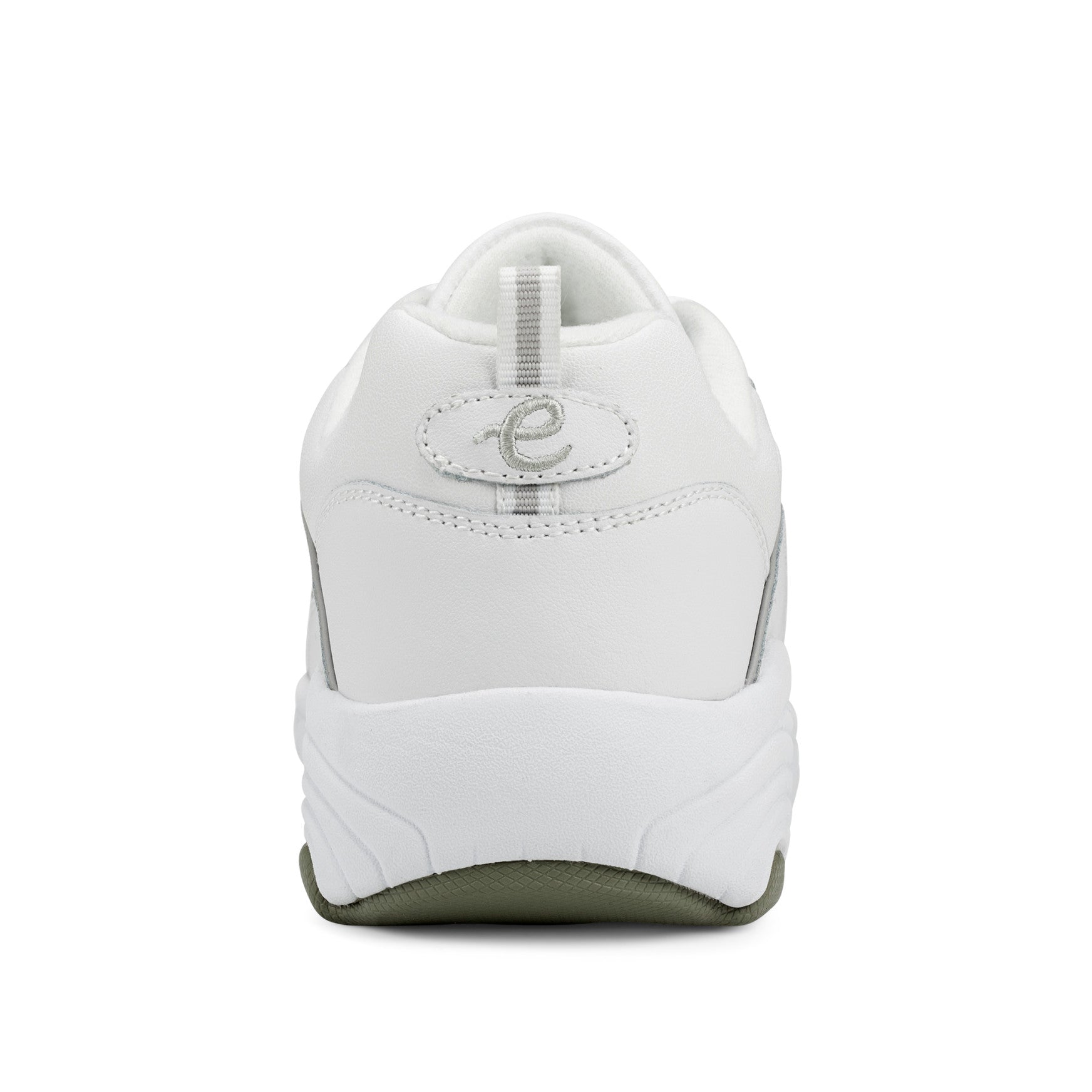 Easy Spirit Punter Athletic Shoes - White Grey Leather
